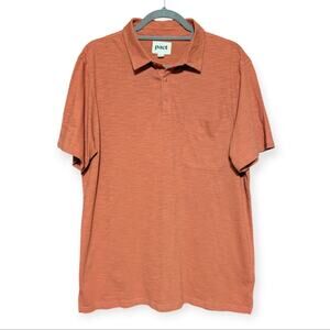 Pact Men's Short Sleeve Collared Polo Shirt Organic Cotton Terracotta Gorpcore